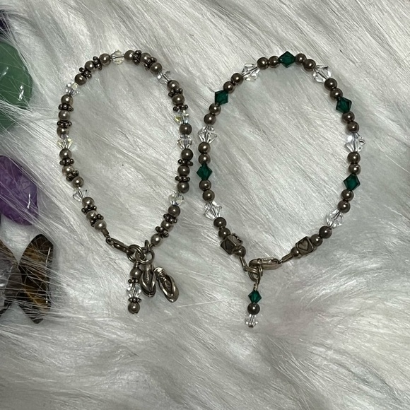 Two Sterling Handmade Bracelets - Picture 1 of 9